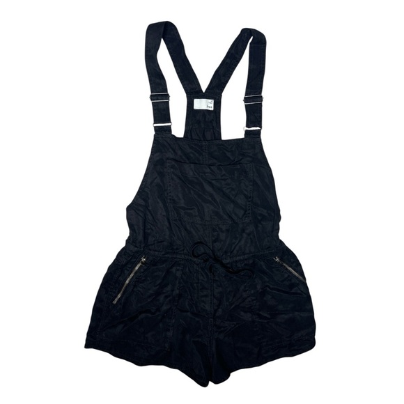Aritzia Wilfred Free Black Utility Shortalls Romper Overalls Women’s Size XS - Picture 7 of 10